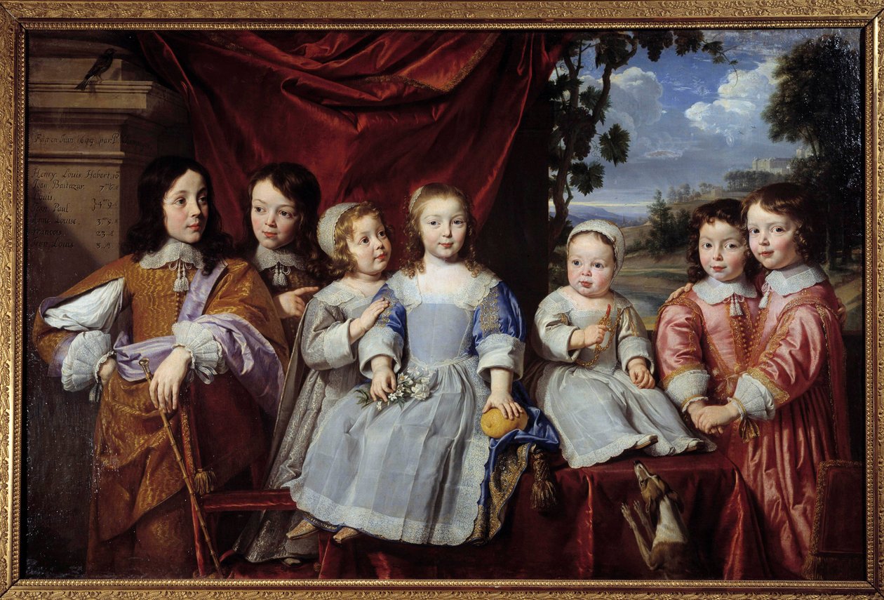 Henri Louis Habert de Montmorts børn (Henri-Louis Habert de Montmor) (1600-1679) Maleri af Philippe de Champaigne (1602-1674) 1649 Reims. Museum for Skønne Kunster af Philippe de Champaigne