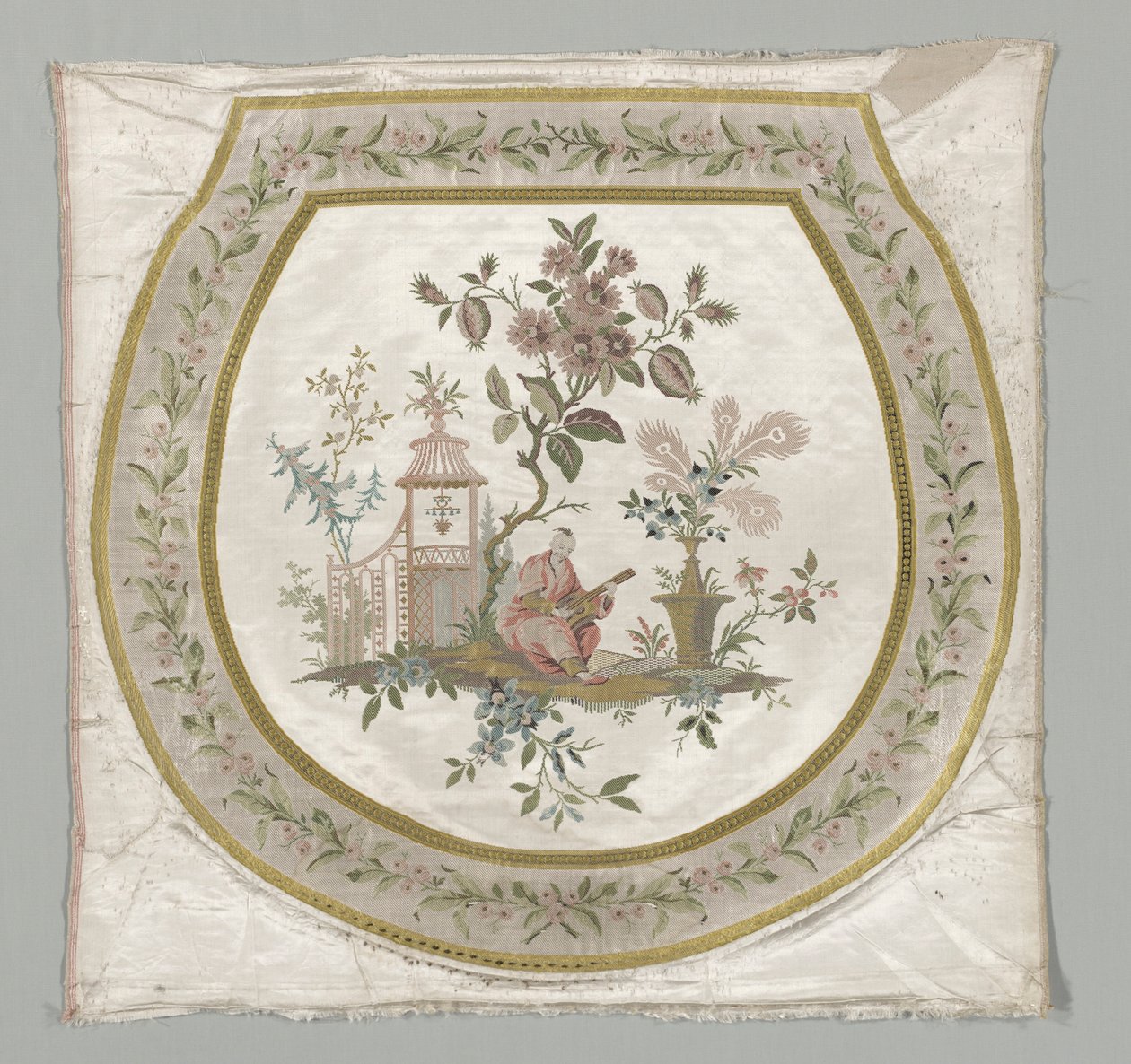 Polstring til et stolesæde, ca. 1743-1774. af Philippe de Lasalle