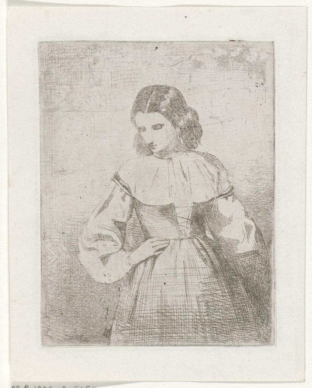 Portræt af en ung kvinde af Philippus Anthonius Alexander Kanne