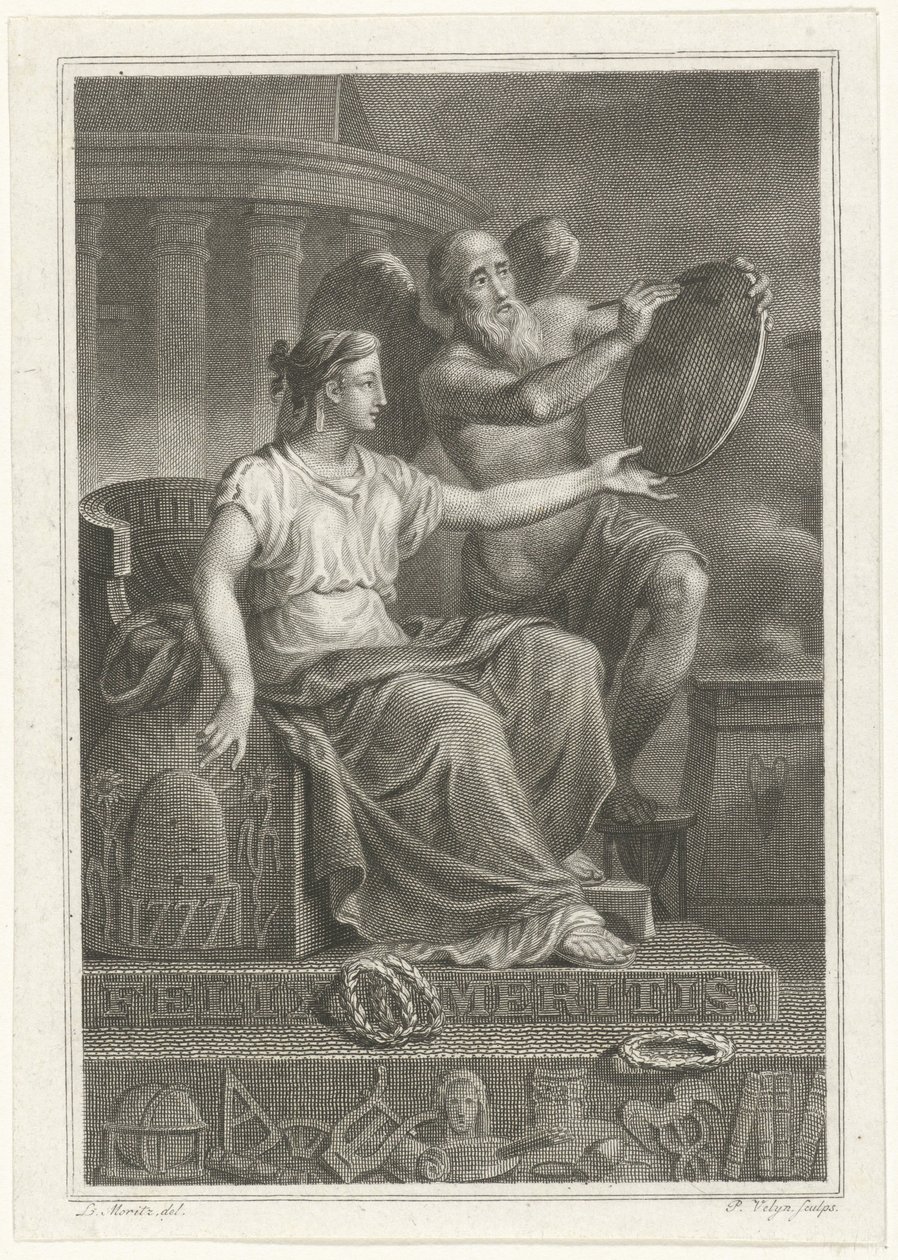 Symbolsk repræsentation på 50-årsdagen for Felix Meritis, 1827 af Philippus Velijn