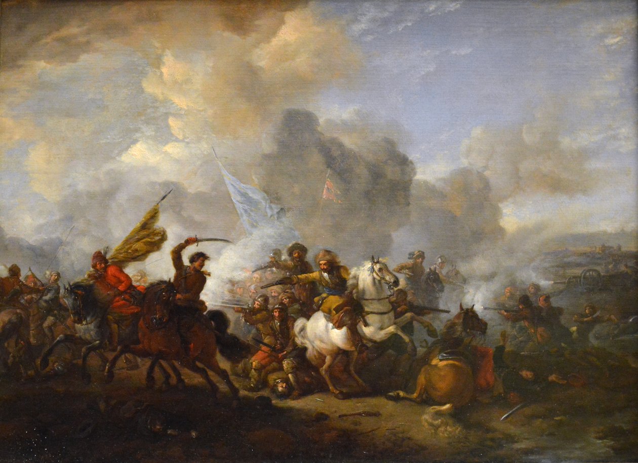 Skirmish af ryttere mellem orientalere og kejserlige af Philips Wouwerman