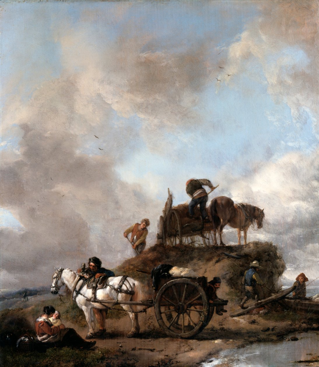 Bønder i markerne- Høhøst af Philips Wouwerman