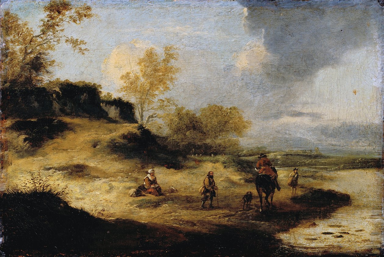 Sandhills med figurer af Philips Wouwerman