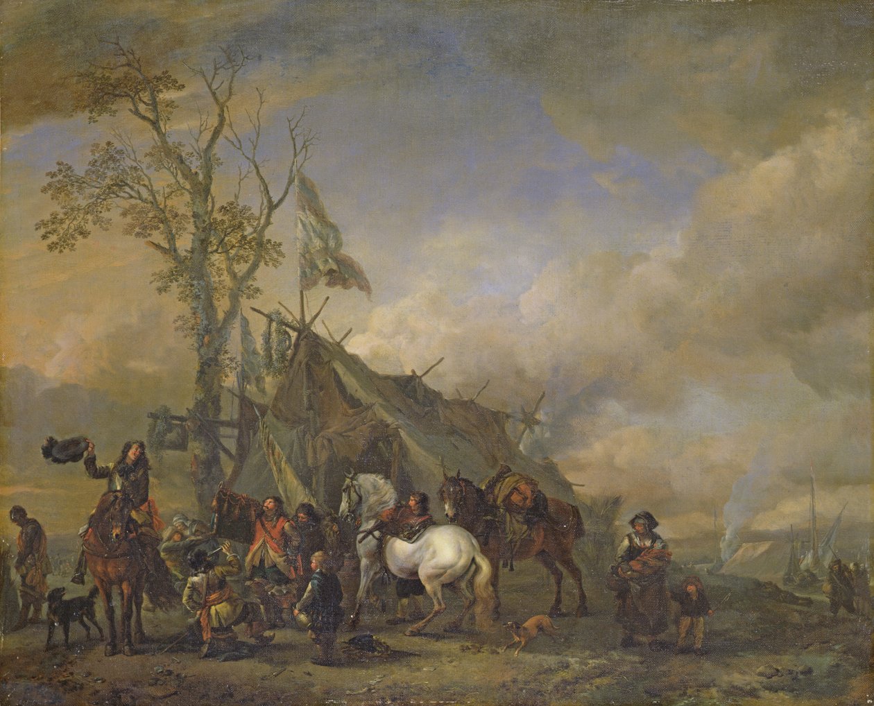 Kavaleristernes afgang af Philips Wouwerman