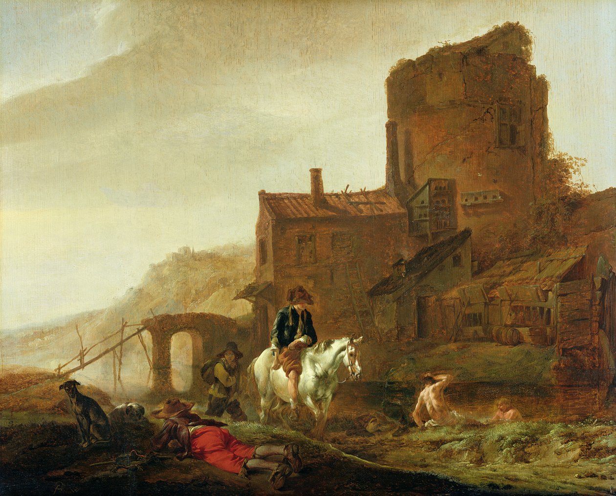 Rytter og Badende af Philips Wouwerman