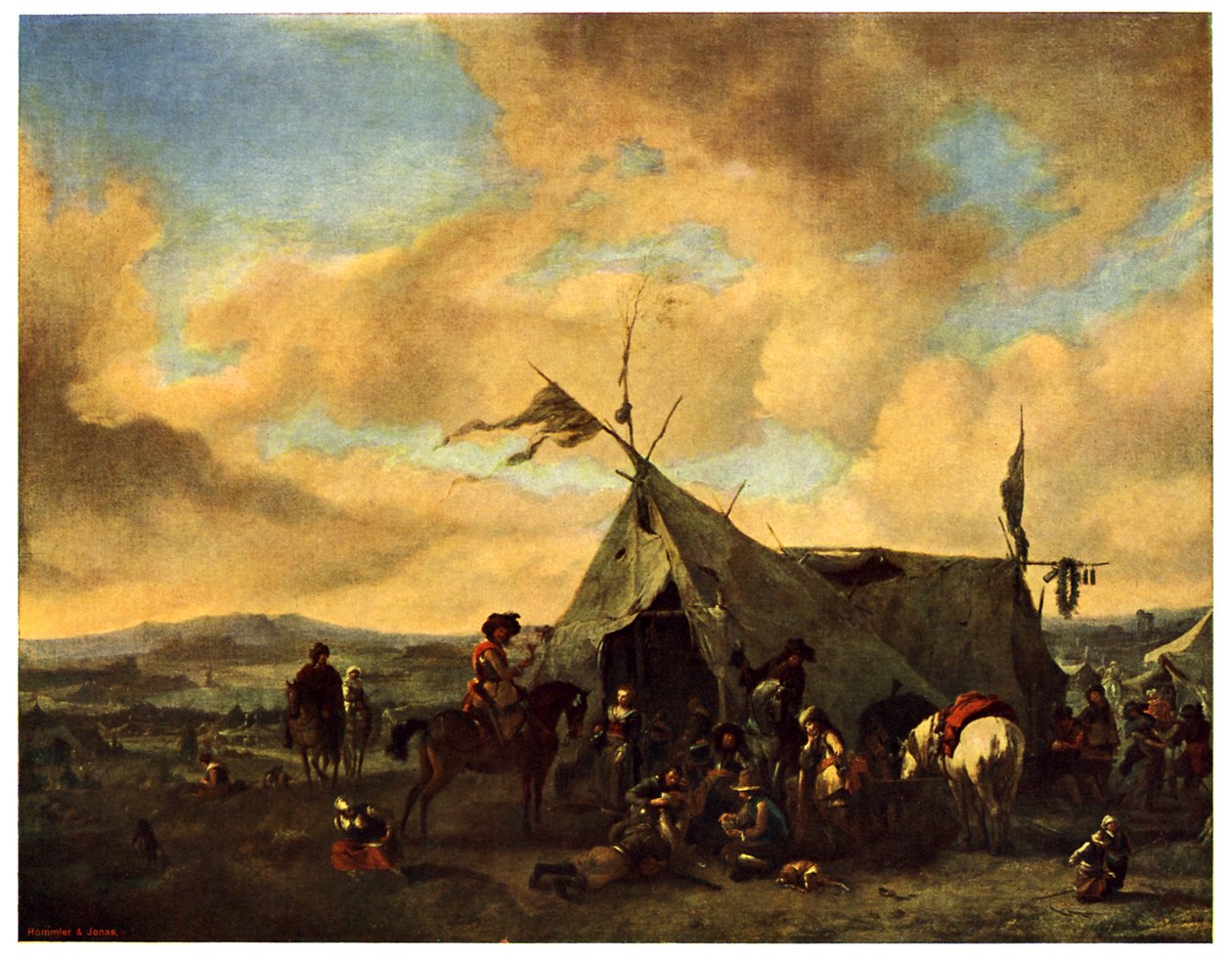 Lejr på tidspunktet for Trediveårskrigen af Philips Wouwerman