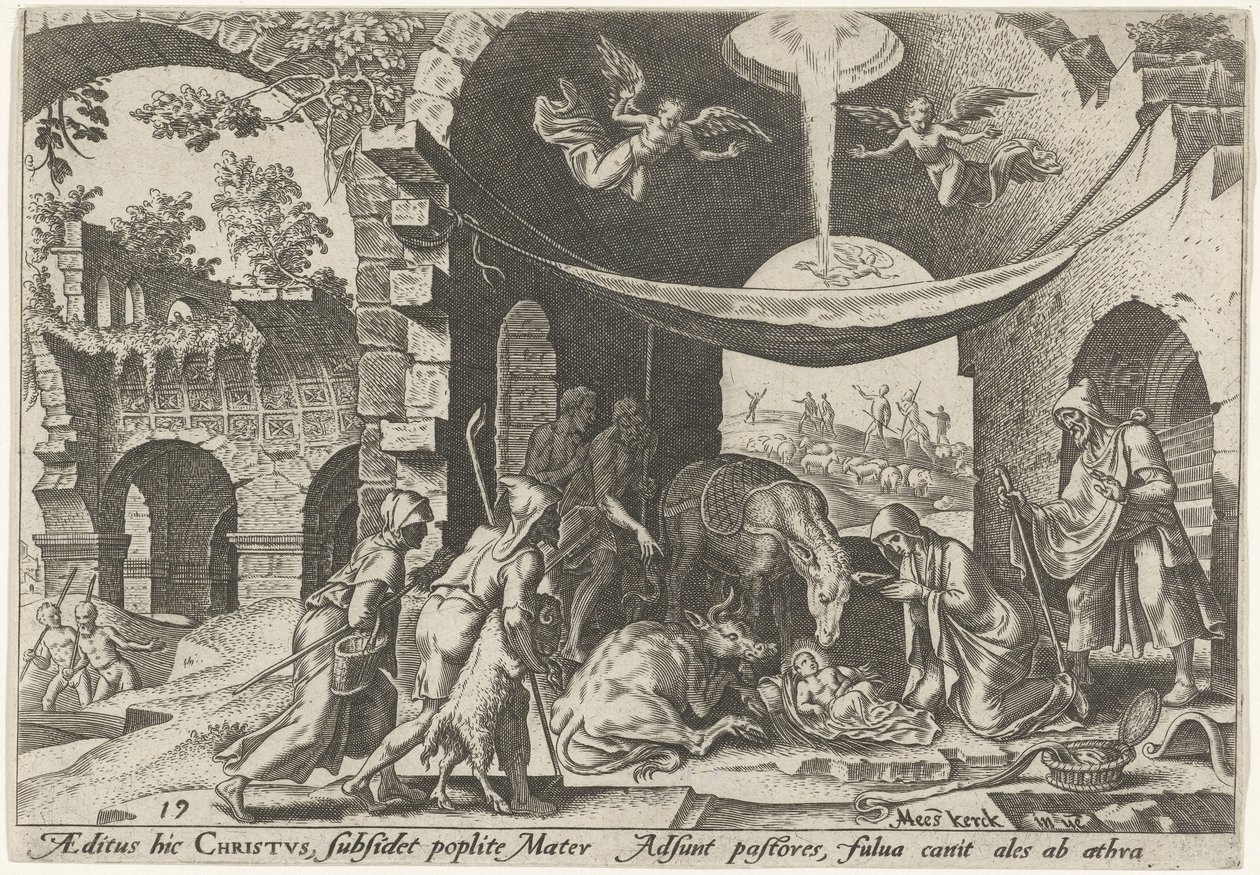 Tilbedelse af hyrderne The Days of Doom of the Jewish People (serietitel) af Philips Galle