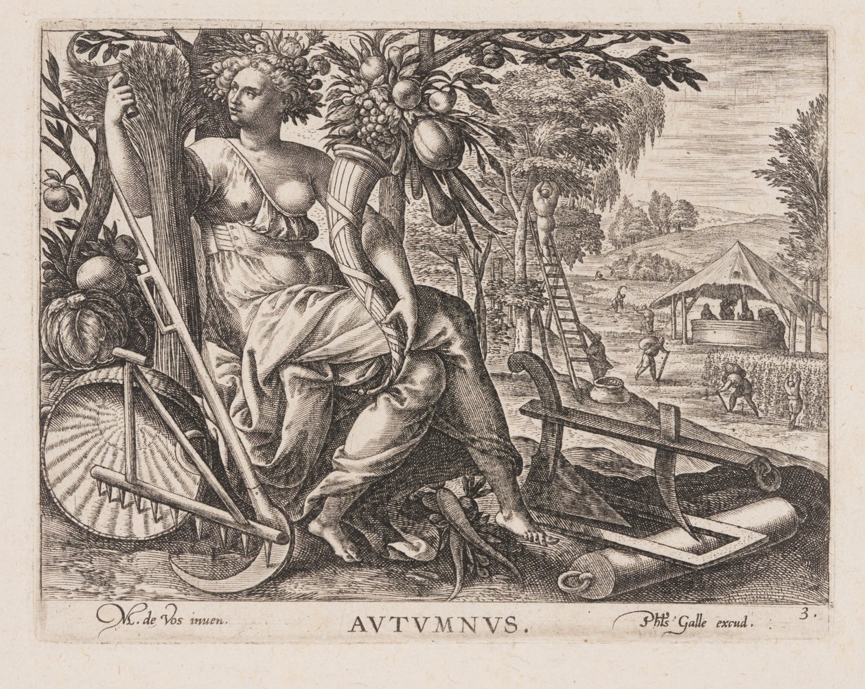Autumnus, fra De fire årstider af Philips Galle