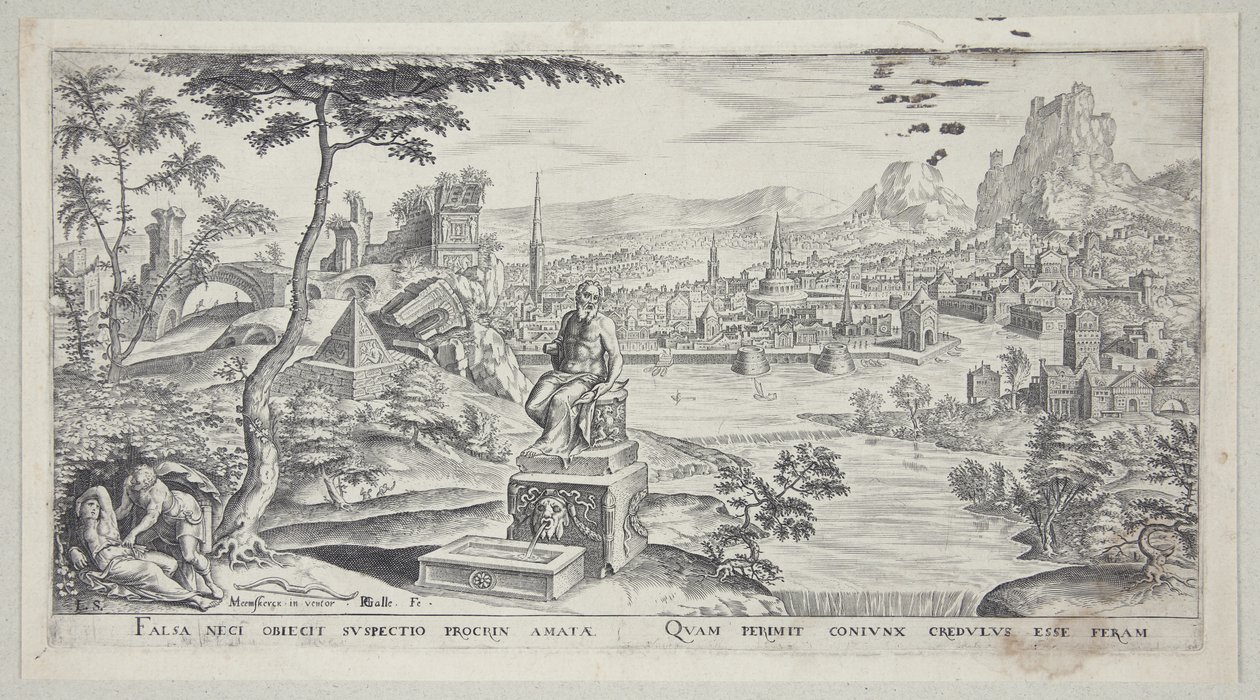 Cephalus og Procris af Philips Galle