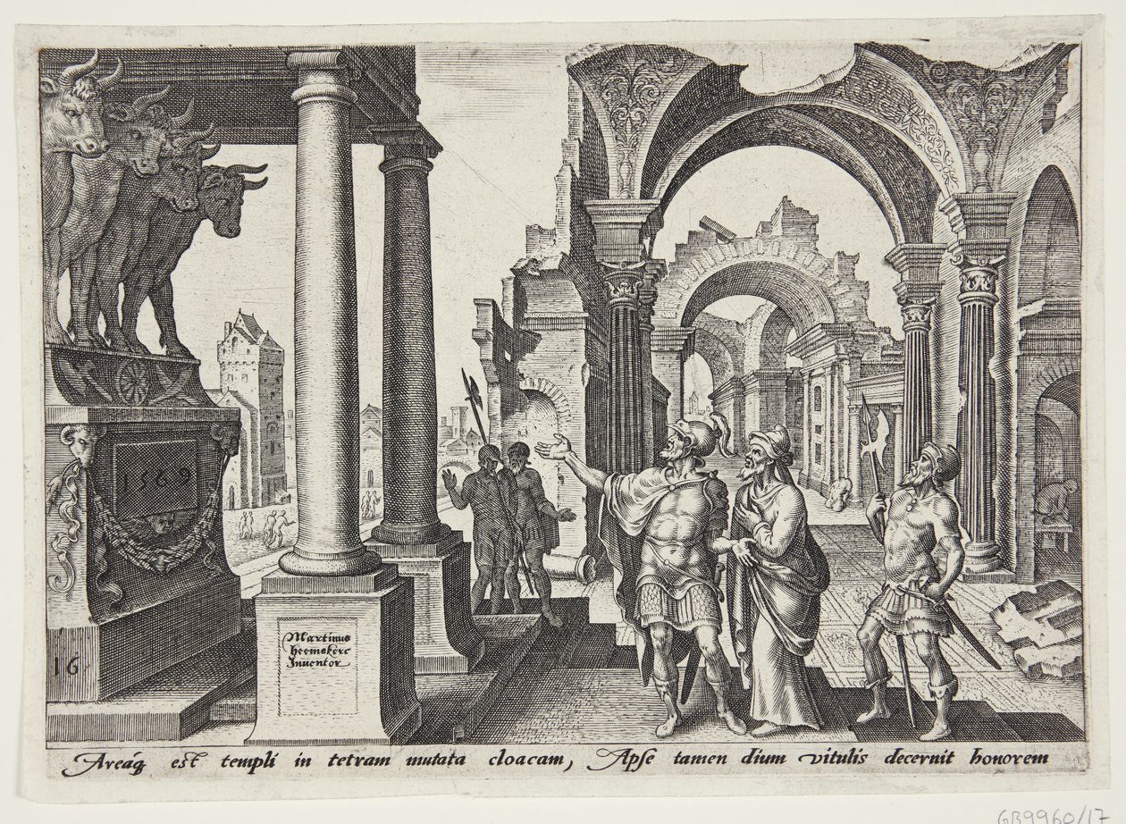 Jehu tilbeder guldkalvene af Philips Galle