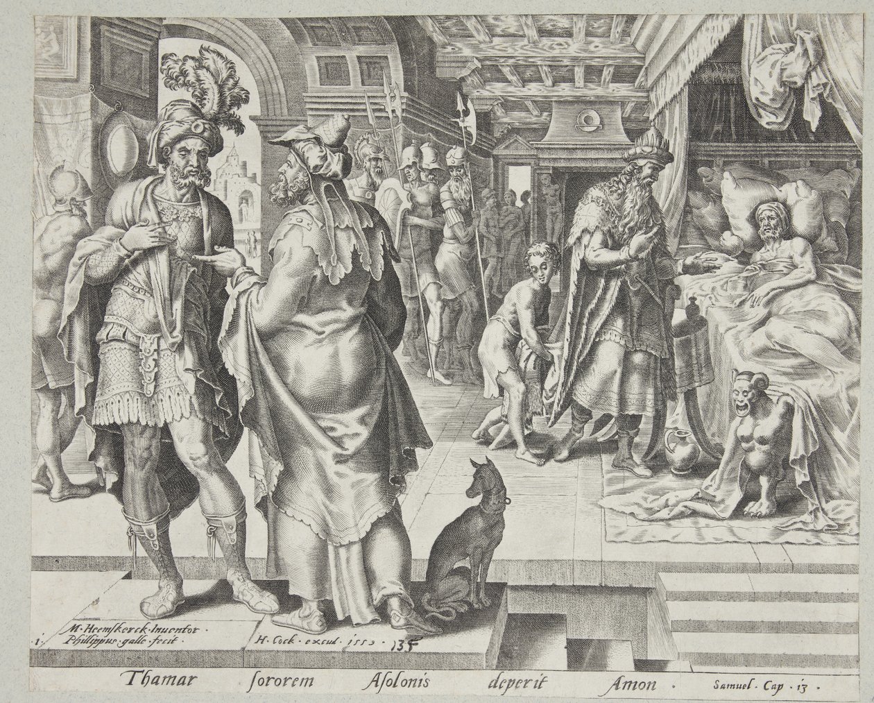 Jonadab rådgiver Amnon af Philips Galle