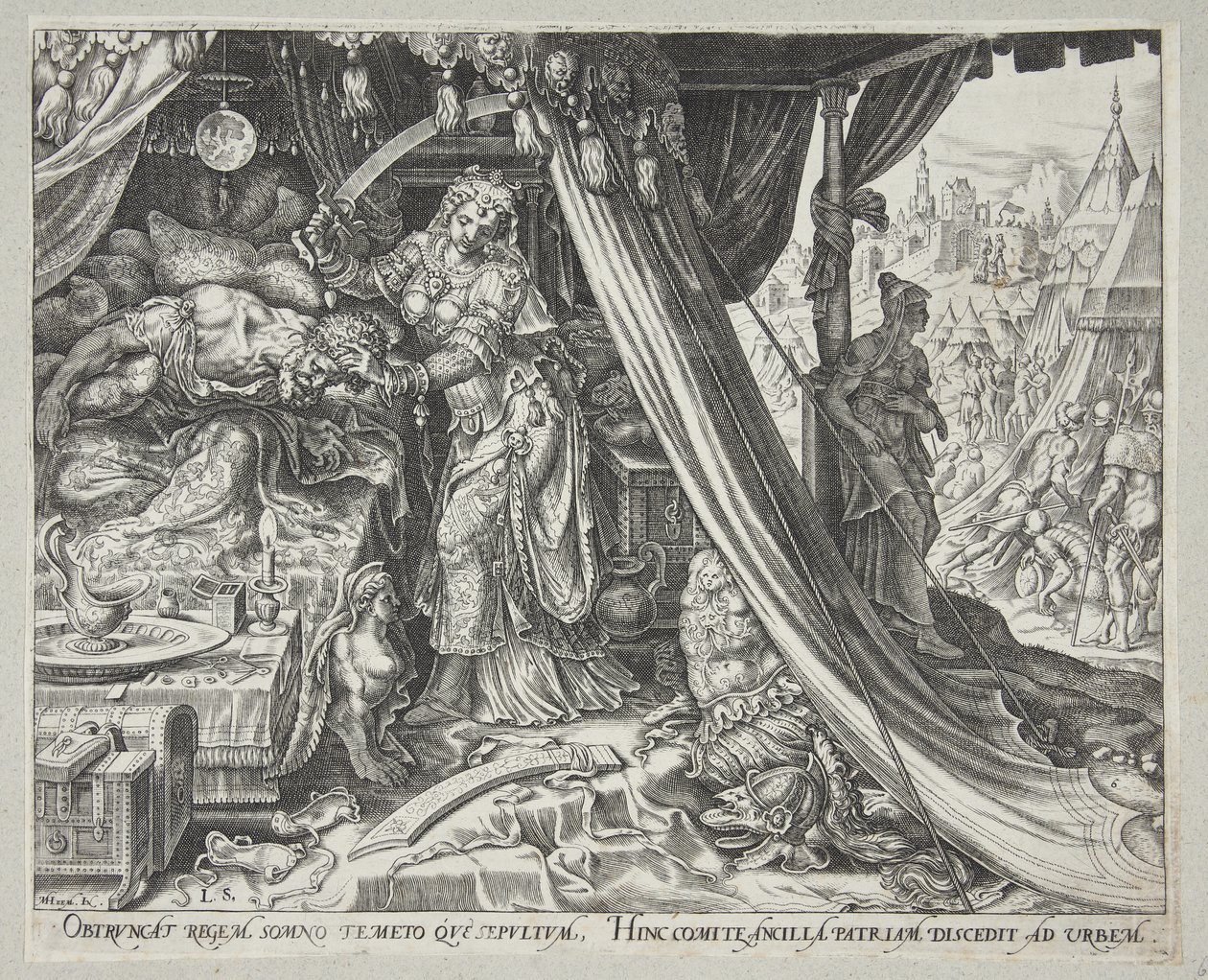 Judith dræber Holofernes af Philips Galle