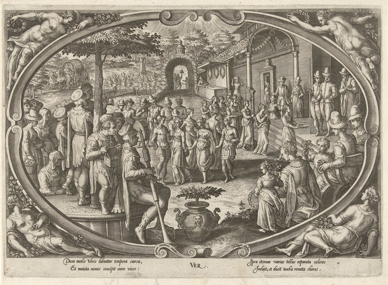 Forår Ver (titel på objekt) De fire årstider (serietitel) af Philips Galle