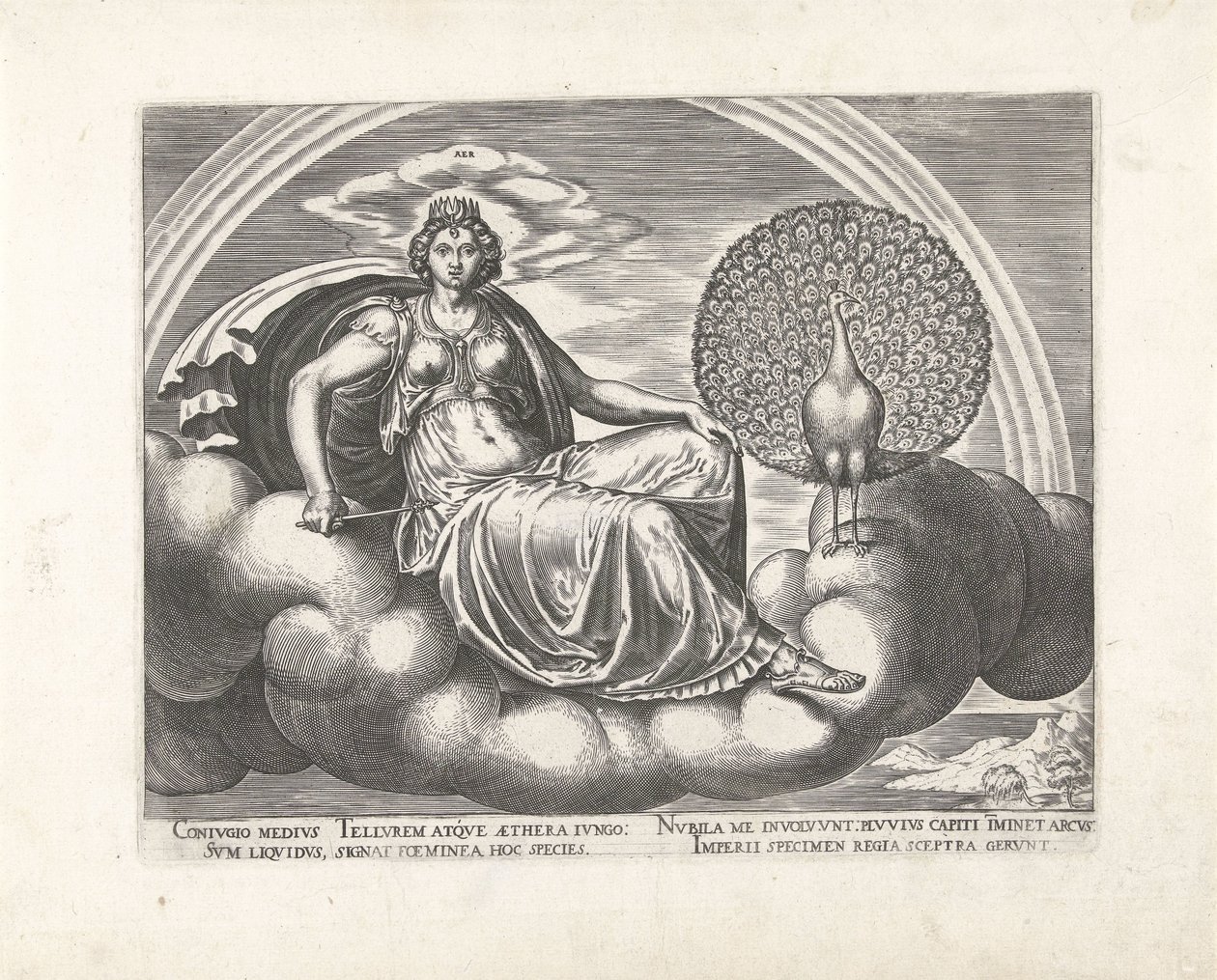 Himmel Aer (titel på objekt) De fire elementer (serietitel) af Philips Galle