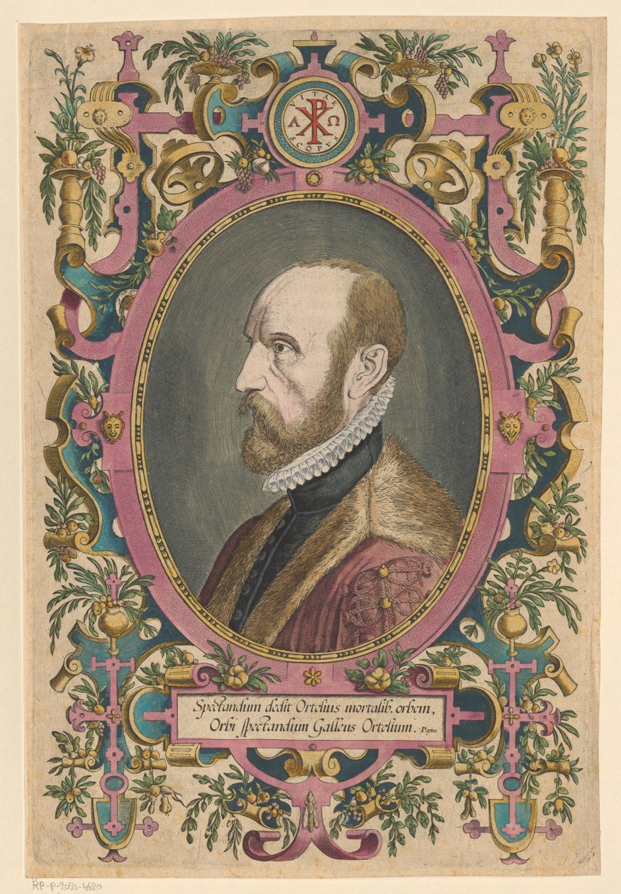 Portræt af Abraham Ortelius af Philips Galle