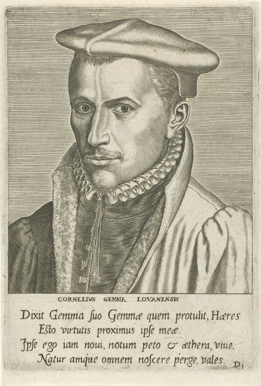 Portræt af Cornelius Gemma af Philips Galle