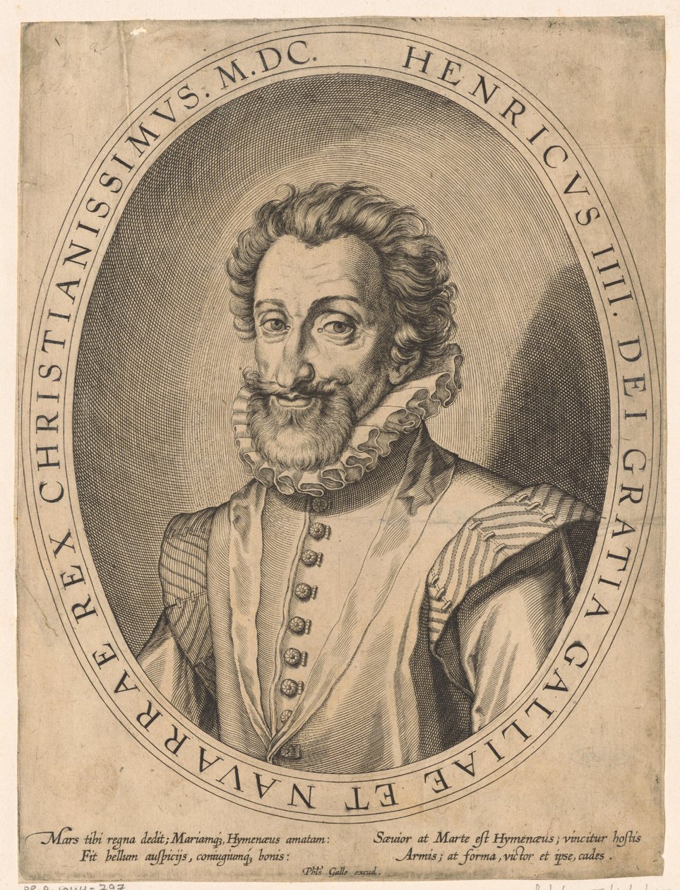 Portræt af Henrik 4., konge af Frankrig af Philips Galle