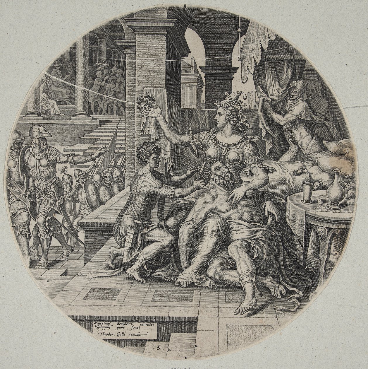 Samson og Delila af Philips Galle