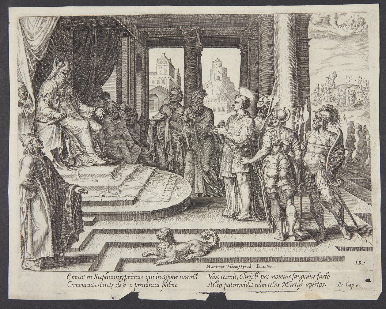 Stefanus foran ypperstepræsten og rådet af Philips Galle