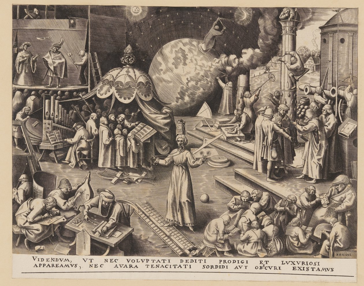 Afholdenhed, fra De syv dyder af Philips Galle