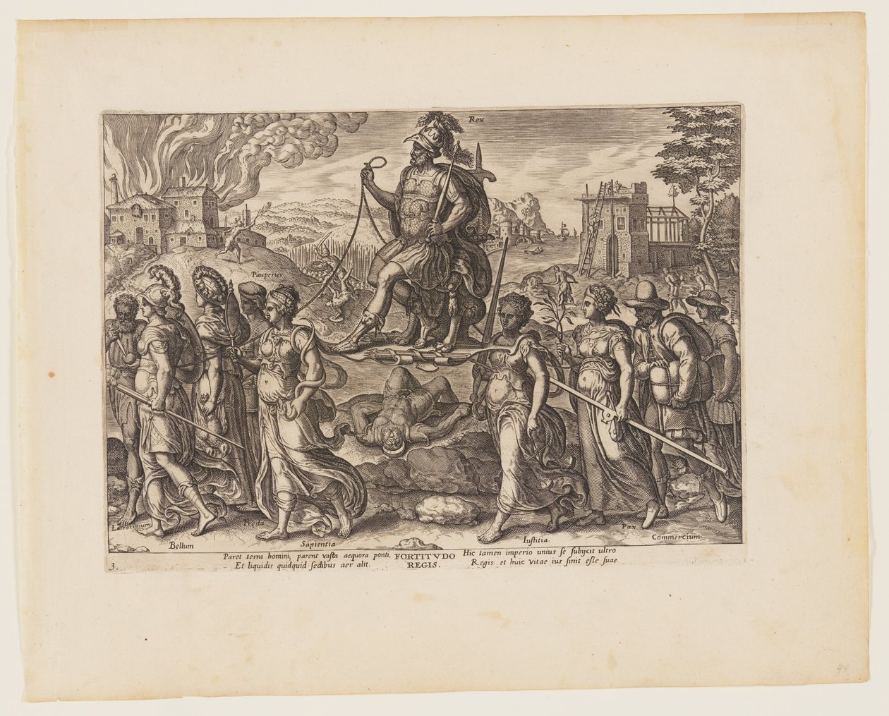 Kongens magt [3 Esdras 4:3-8], fra De fire stærkeste kræfter af Philips Galle