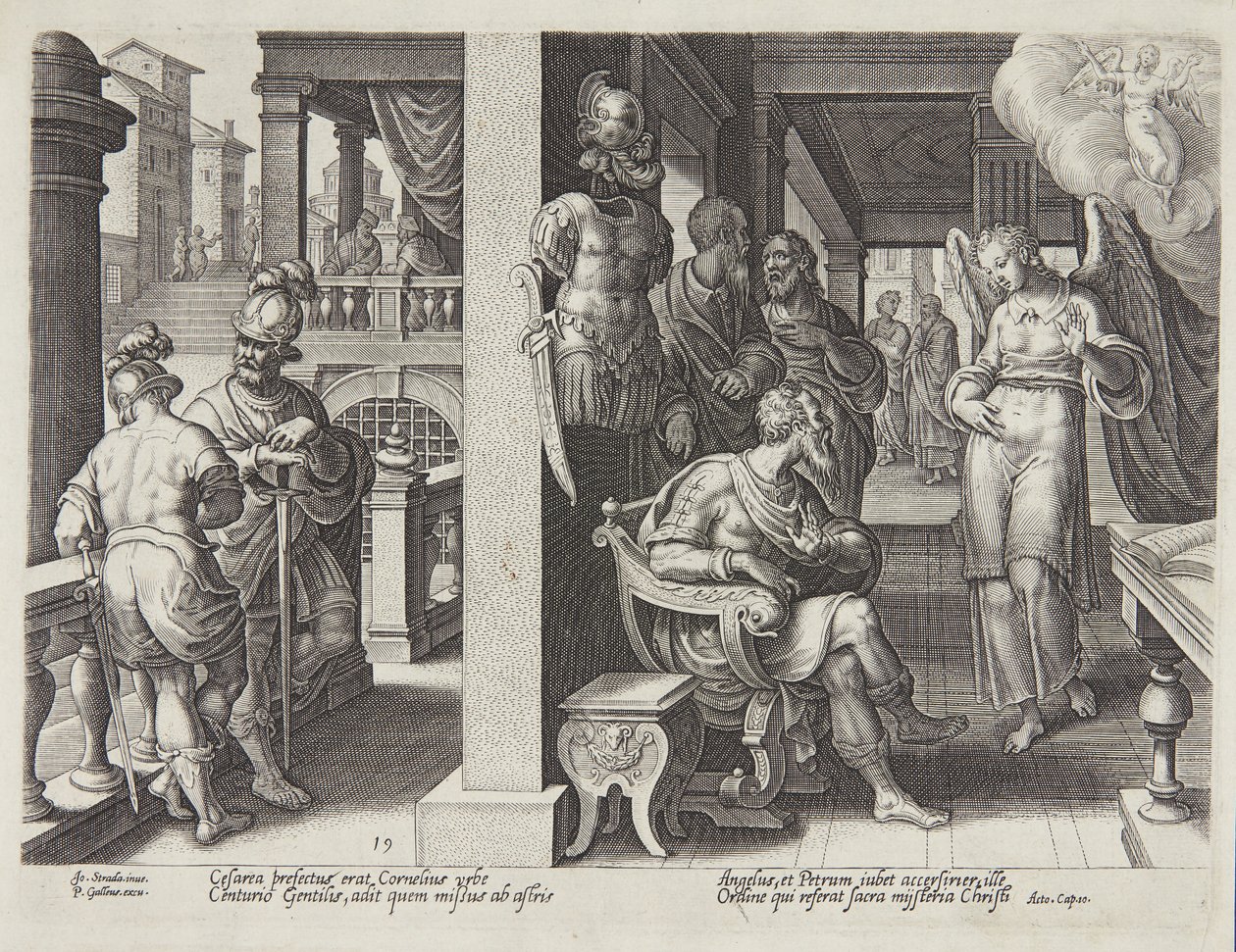 Englen sender Cornelius efter St. Peter af Philips Galle
