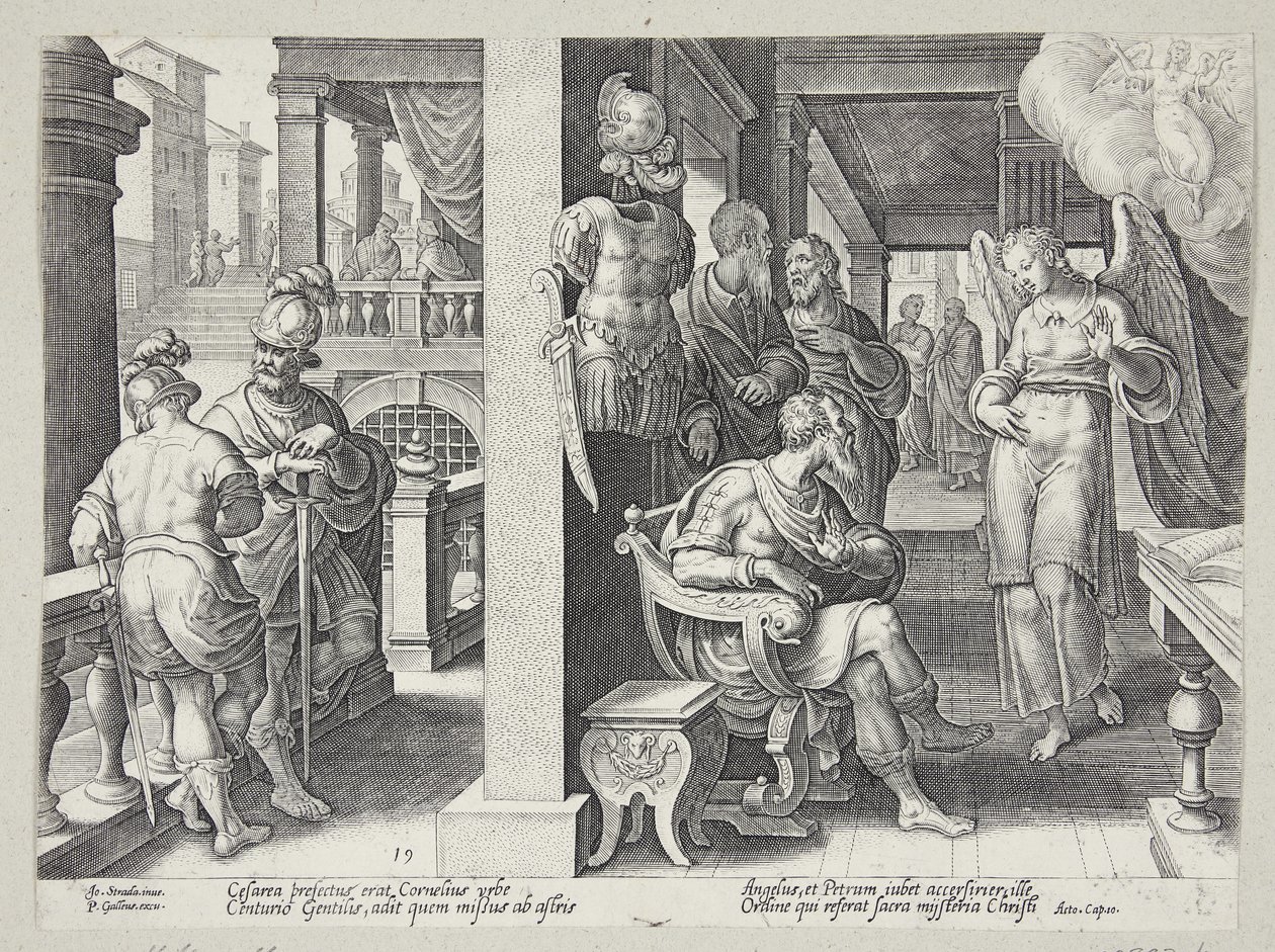 Englen sender Cornelius efter St. Peter af Philips Galle