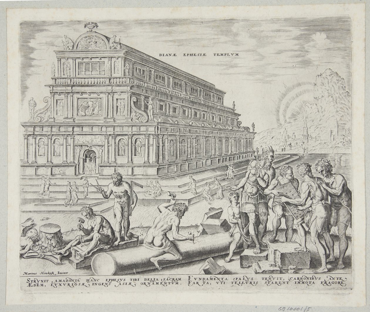 Dianas tempel i Efesos af Philips Galle