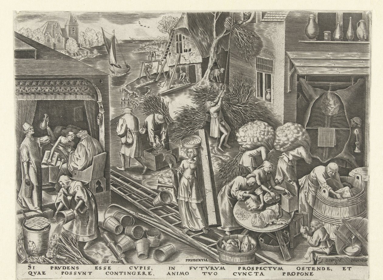 Advarsel Prudentia (titel på objekt) De syv dyder (serietitel) af Philips Galle