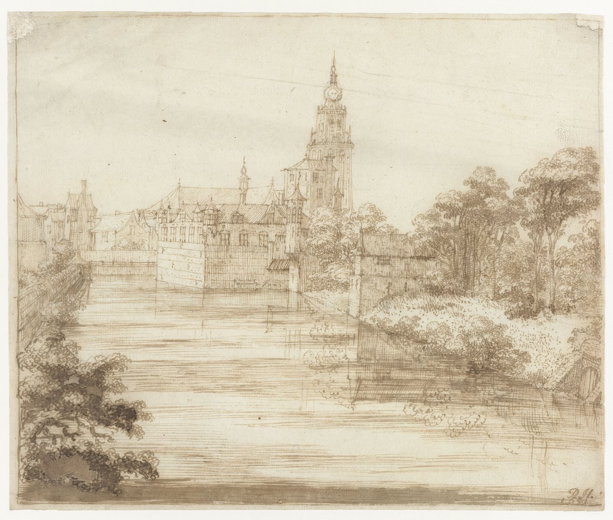Udsigt over Breda af Philips Huygens