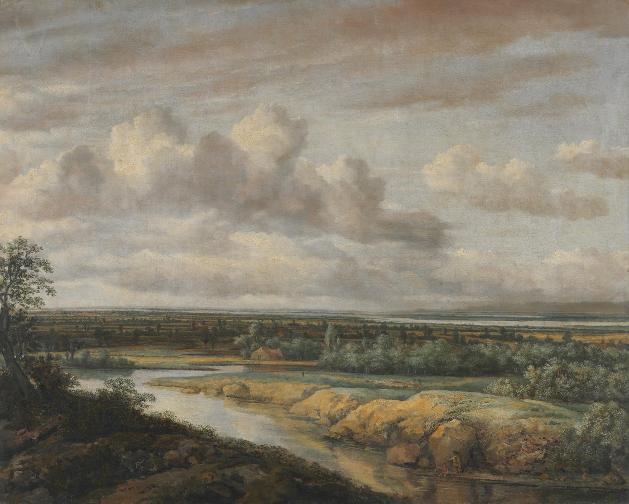 Fladt landskab af Philips Koninck