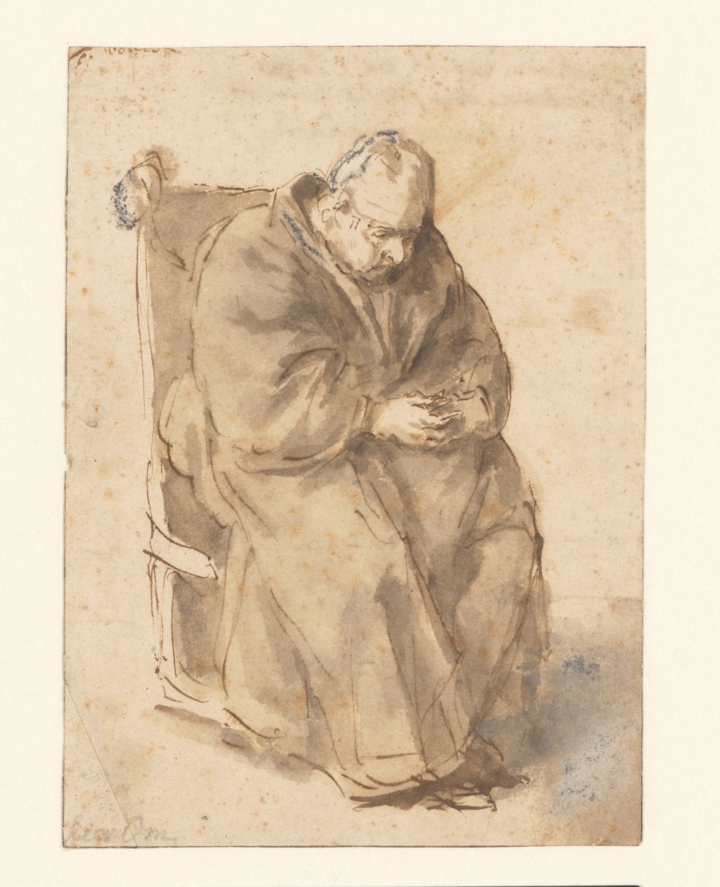 Joost van den Vondel, siddende af Philips Koninck