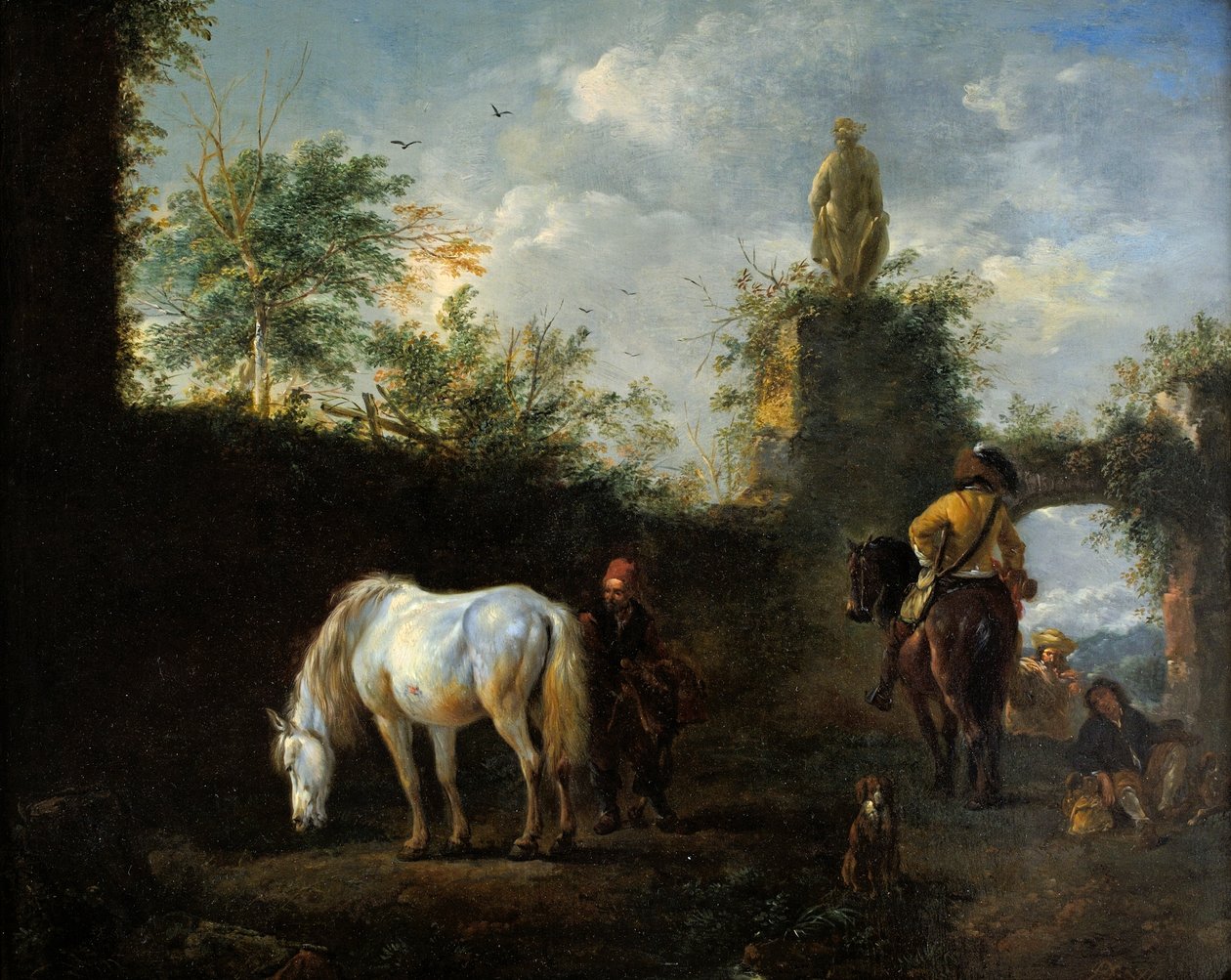 A Hawking Party, ca. 1665 af Philips Wouwerman