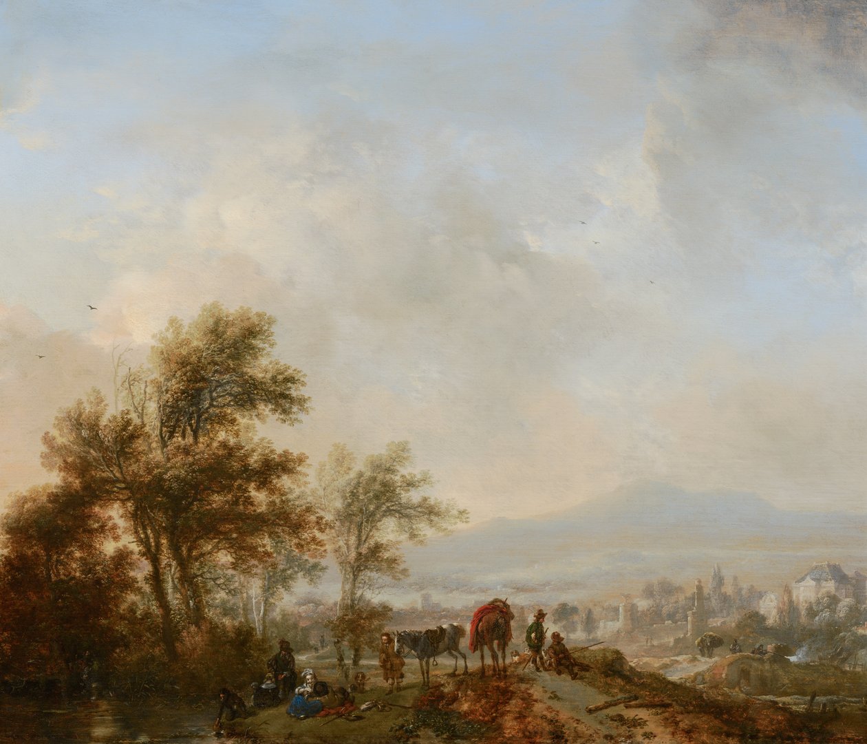 Hvile under jagten af Philips Wouwerman