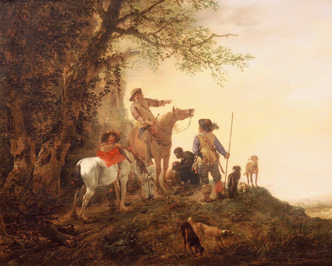 Hvilende jægere af Philips Wouwerman