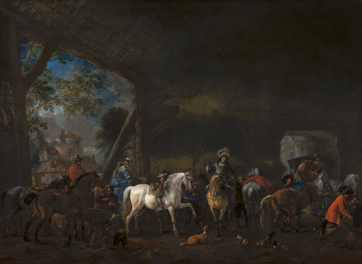 Ankomsten til stalden af Philips Wouwerman