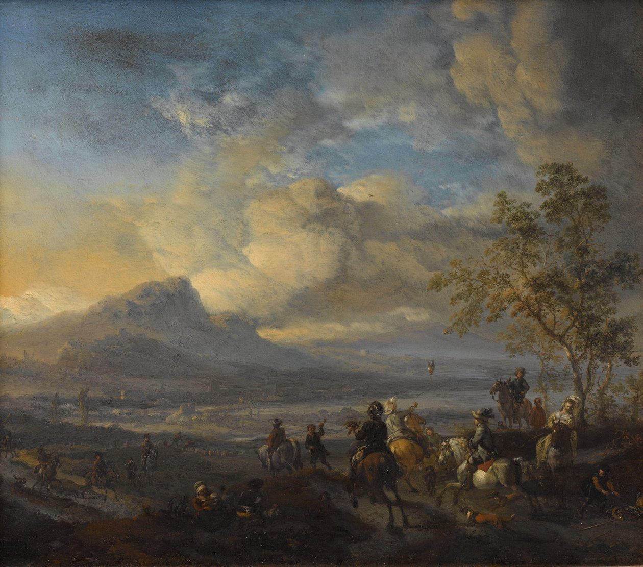 Falkejagten af Philips Wouwerman