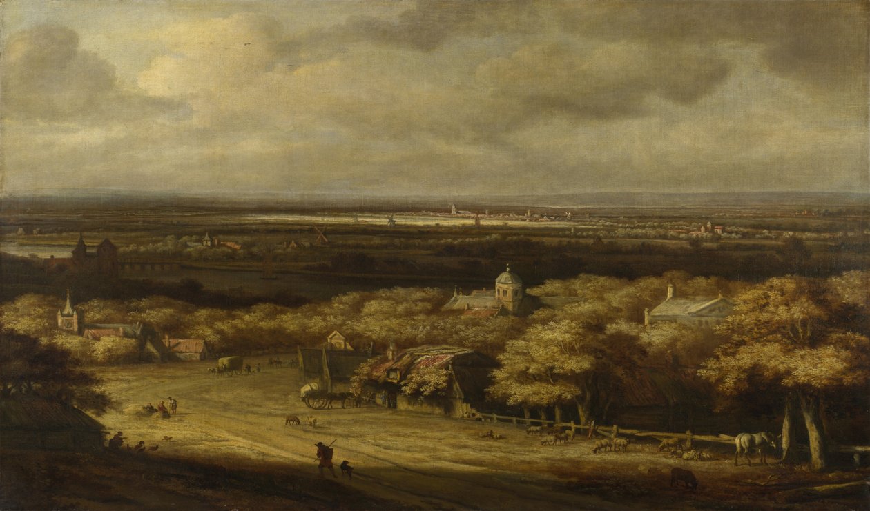 Et vidtstrakt Landskab, ca. 1670 af Philips de Koninck