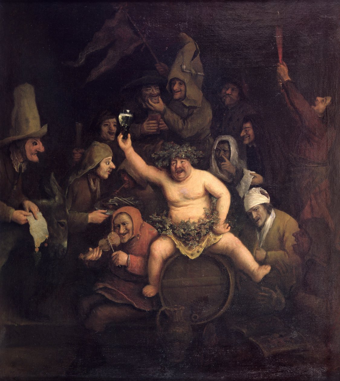 Bacchus-festen, 1654 af Phillips de Koninck