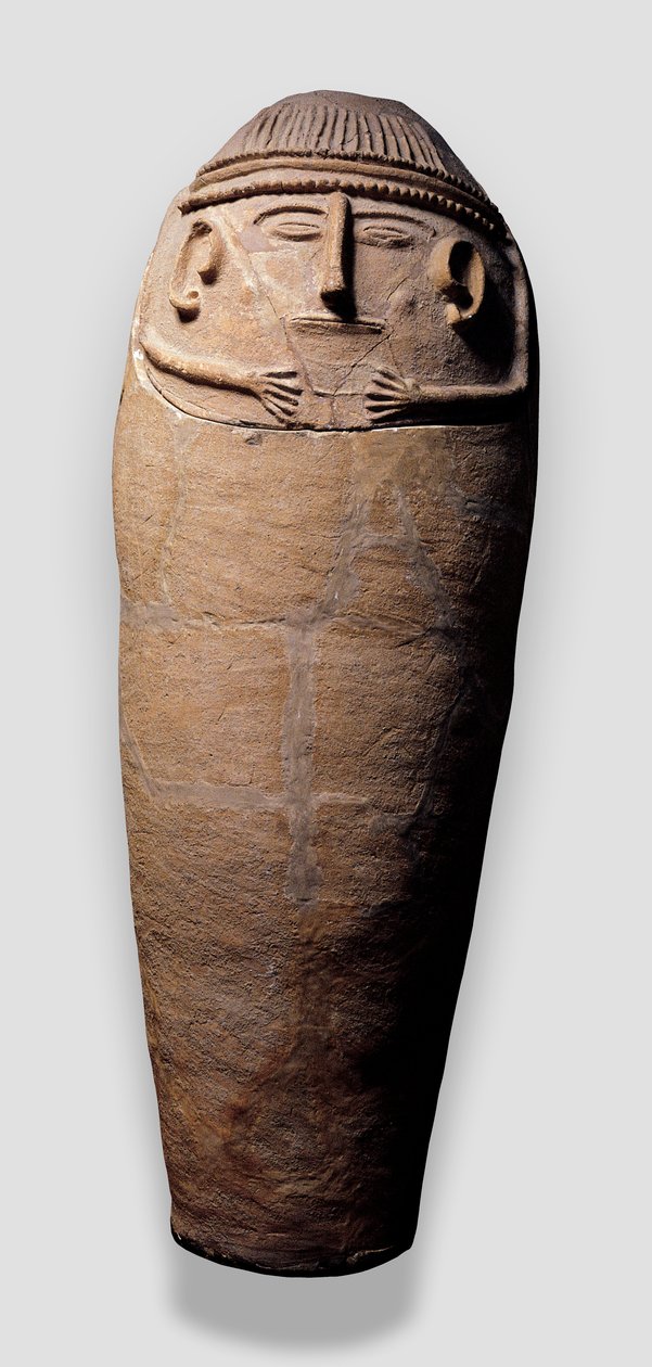 Antropoid sarkofag, 12. - 11. århundrede f.Kr. (terracotta) af Phoenician