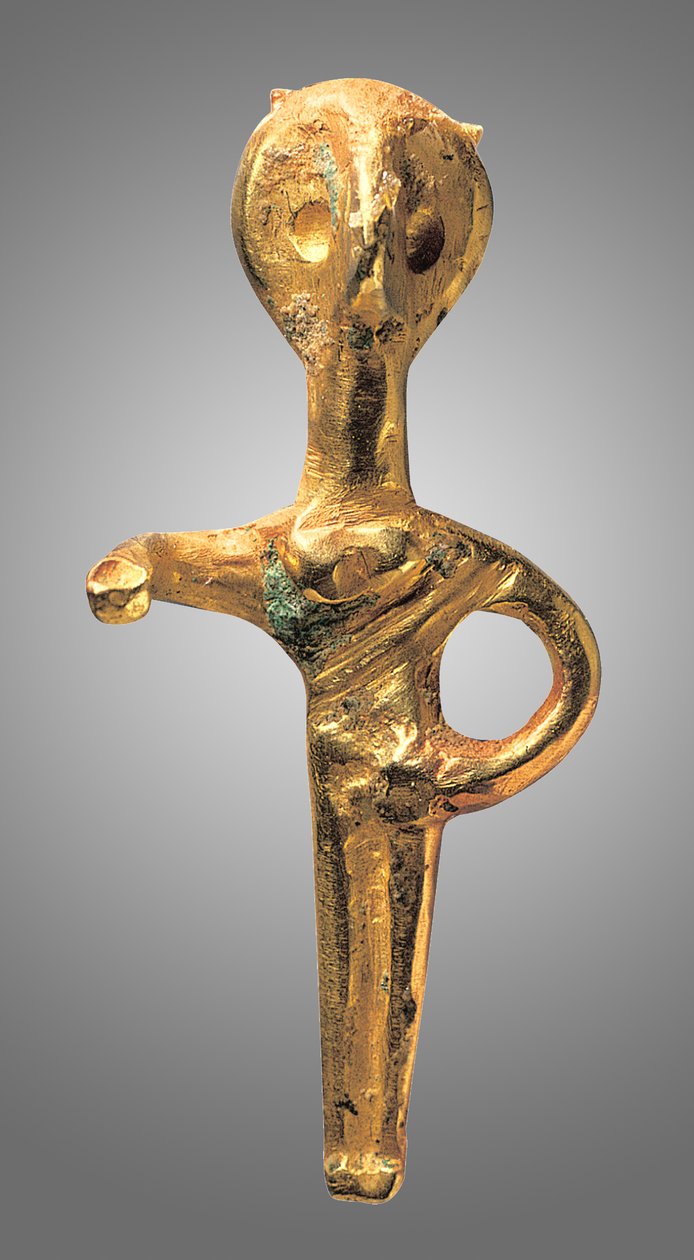 Figur af en kvindelig guddom, ca.2000-1550 f.Kr. (guld) af Phoenician