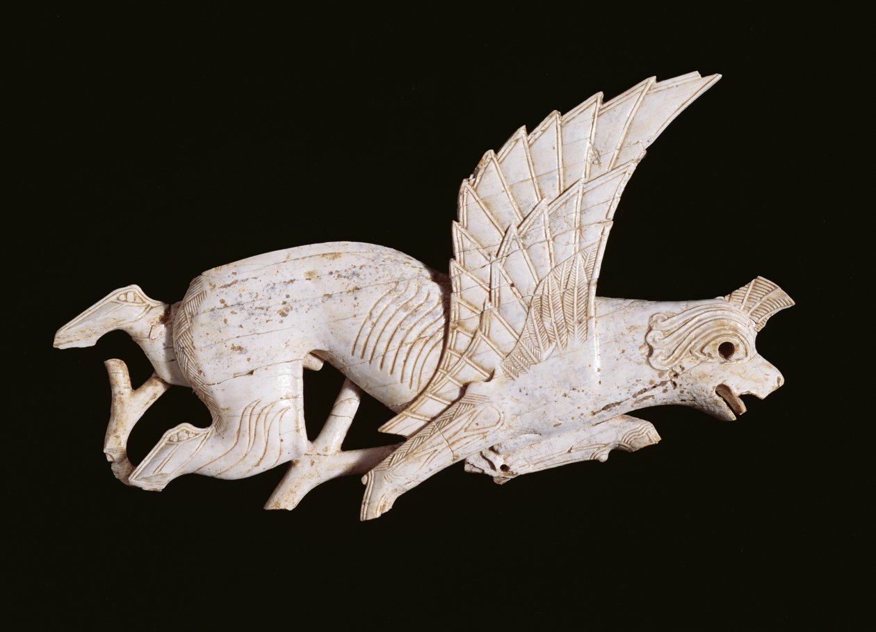 Griffin plakette, fra Fort Shalmaneser, Nimrud, Nordirak, 9.-8. århundrede f.Kr. af Phoenician
