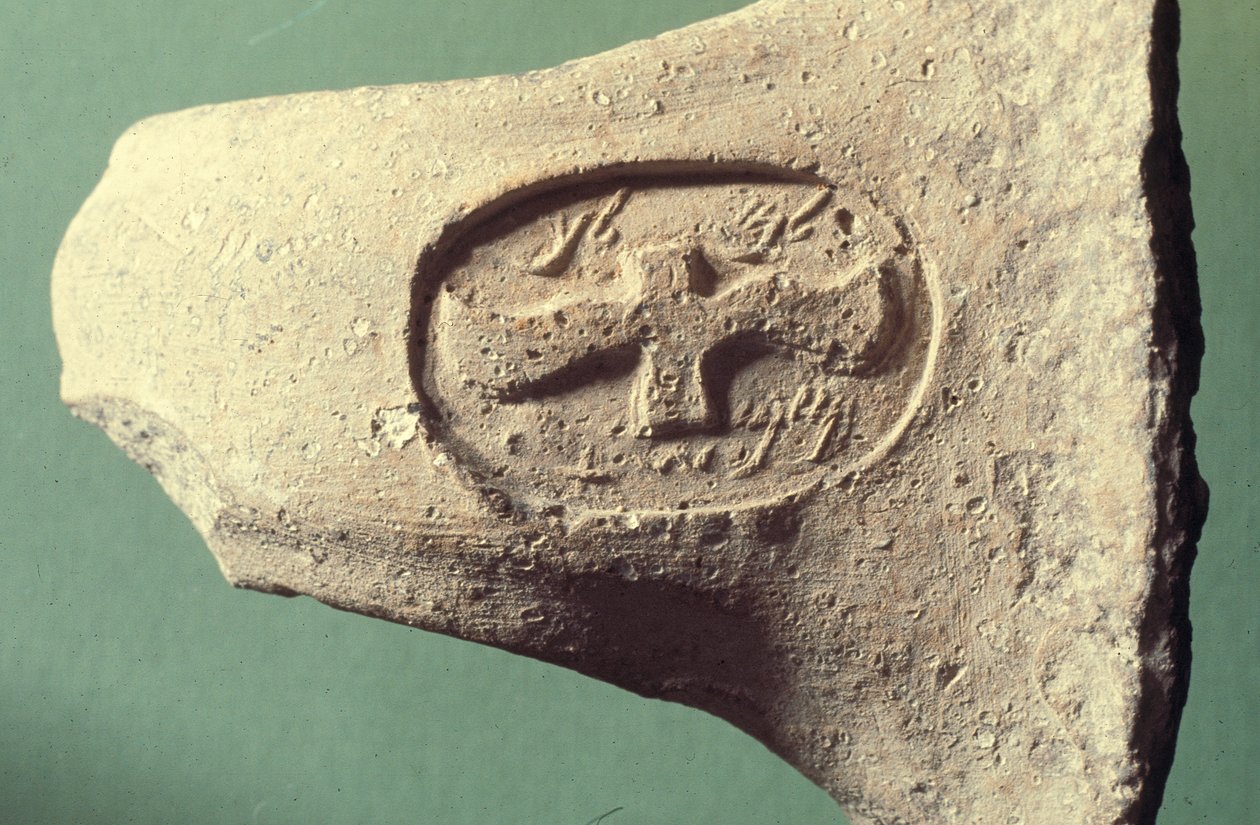 Krukkehåndtag, 8.-7. århundrede f.Kr. (ler) af Phoenician