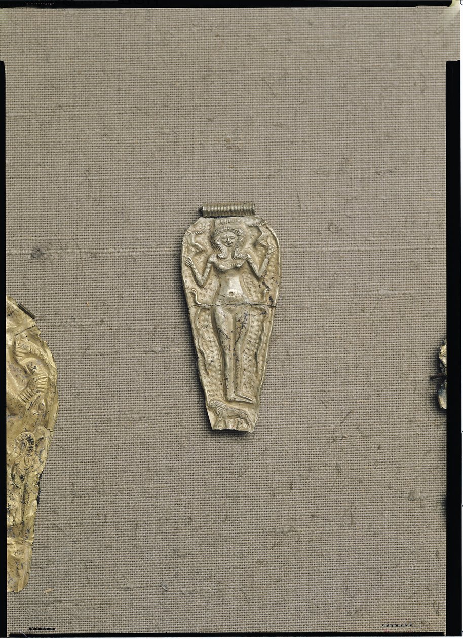 Vedhæng forestillende Astarte, frugtbarhedsgudinde (guld) af Phoenician