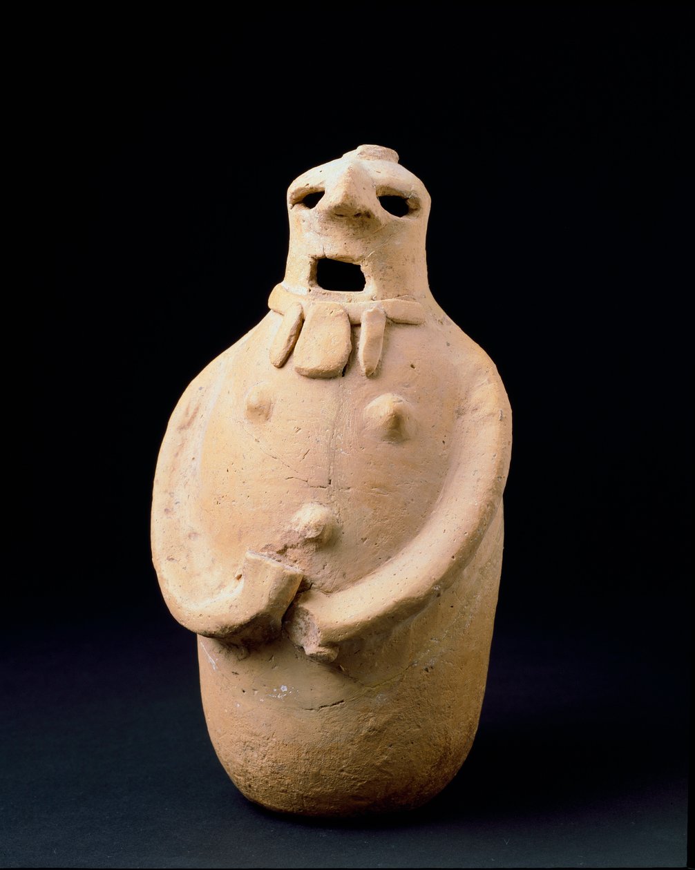 Fønikisk civilisation: ægformet statuette i terracotta fra Isla Plana (Ibiza). 5. årh. f.Kr. Dim. 24,7 cm Ibiza, arkæologisk museum af Phoenician