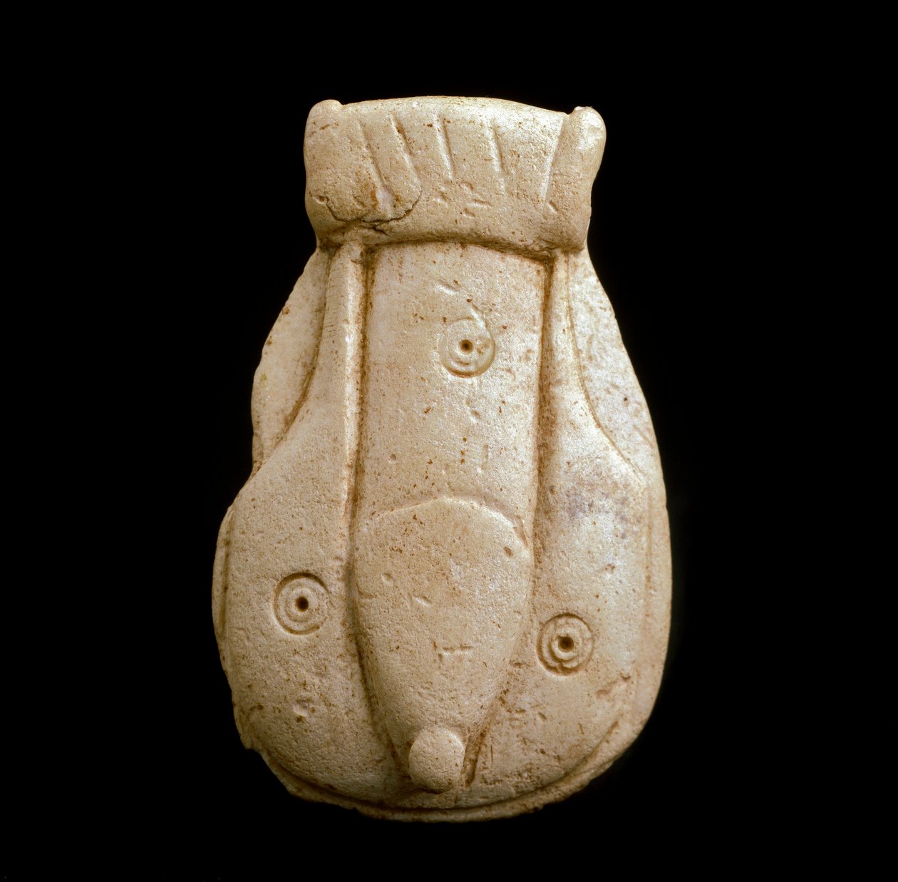 Fønikisk civilisation: fallisk amulet i knogler. Fra Puig d