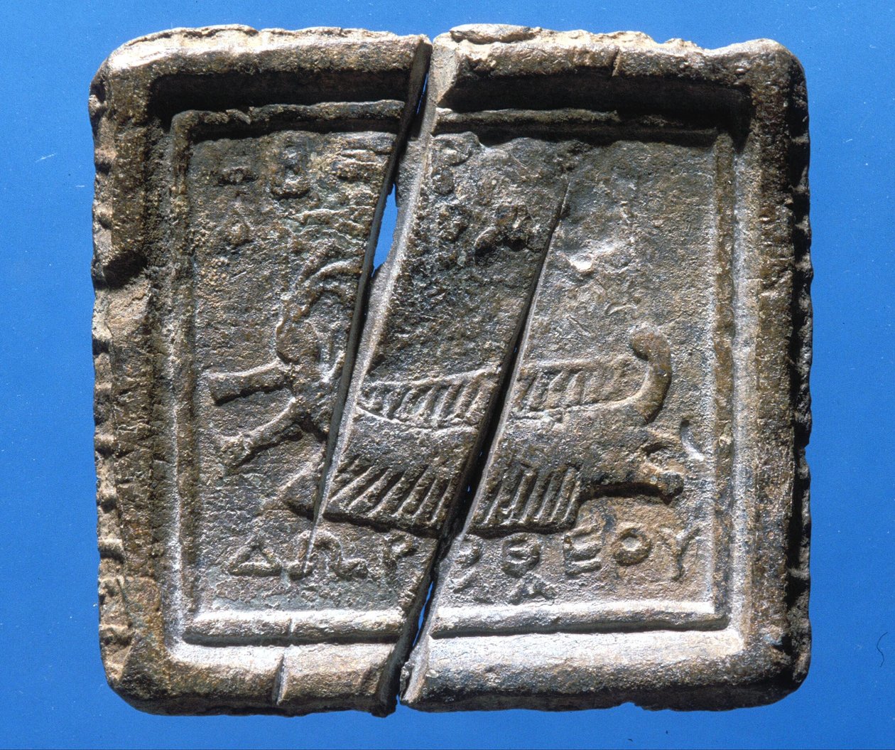 Vægt, der viser et skib (bly) af Phoenician