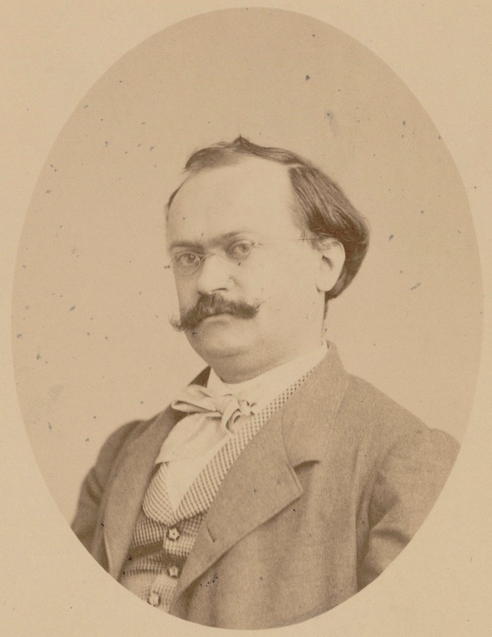 Portræt af komponisten Charles Lecocq 1832-1918, 1866. af Photo studio A. Legras.