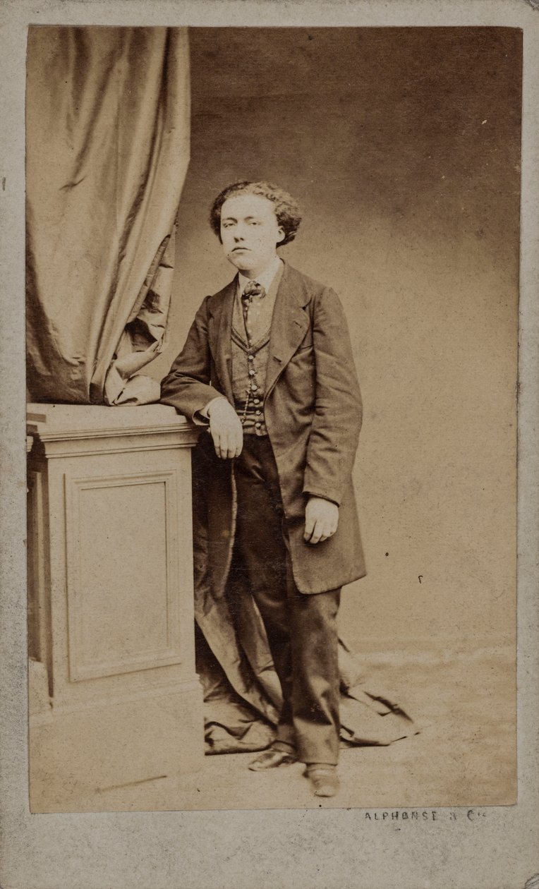 Portræt af komponisten Louis Diémer 1843-1919, ca. 1875. af Photo studio Alphonse and Cie.