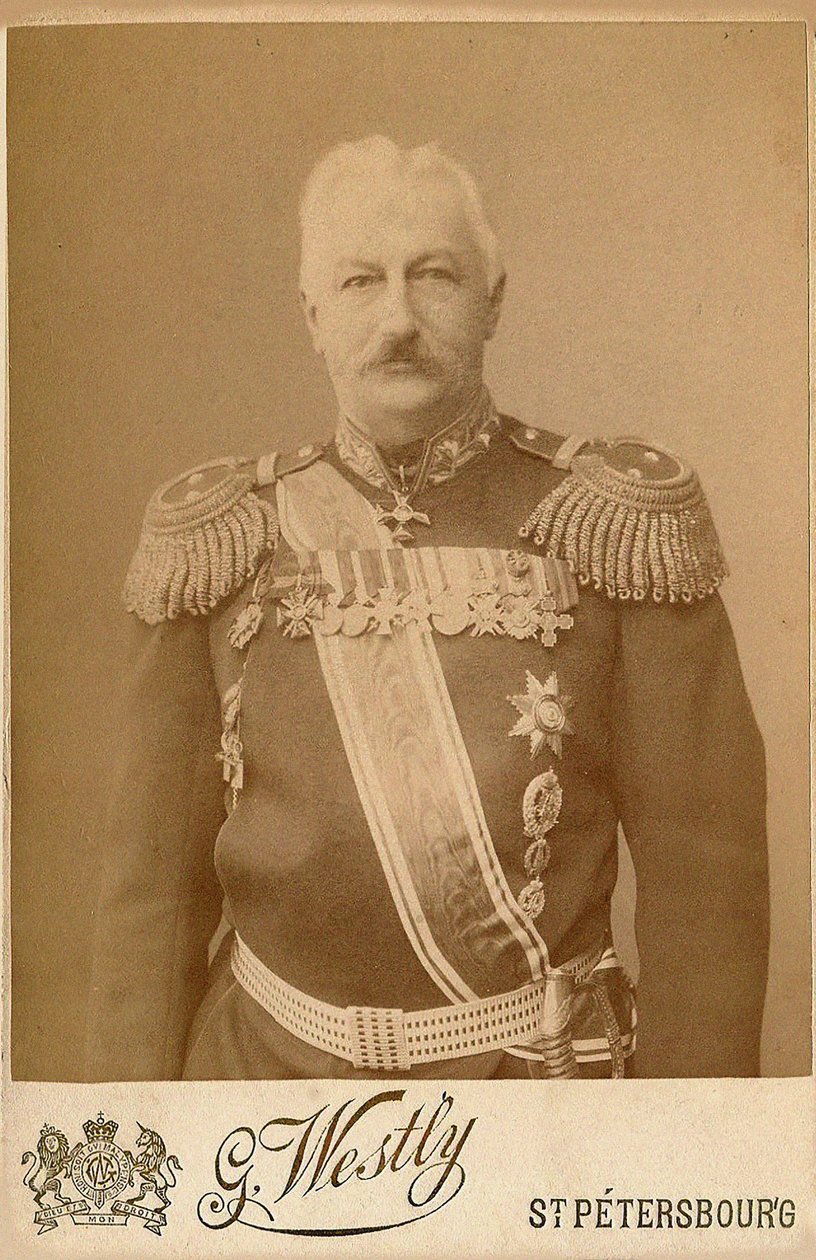 General Konstantin Pavlovich Prezhbiano 1840-1905. af Photo studio E. Westly and Co.